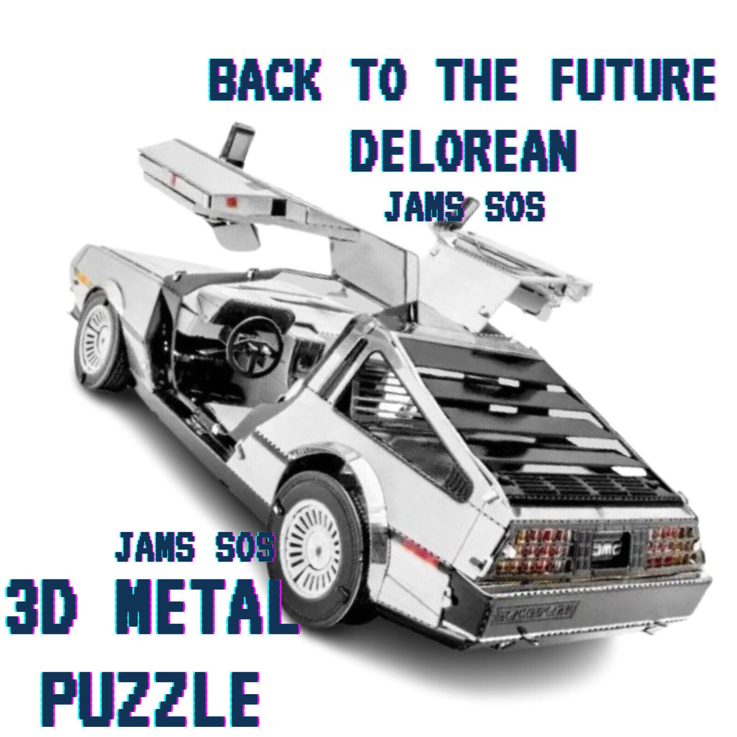 Delorean 3D Self Assembly Metal Model DIY Kit Back To The Future Car PUZZLE DOC