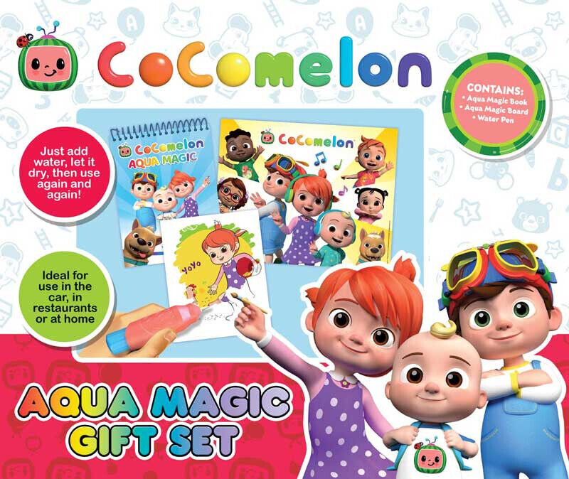 Cocomelon Aqua Magic Gift Set Magic Book Board Water Pen LARGE SMALL PAINTING