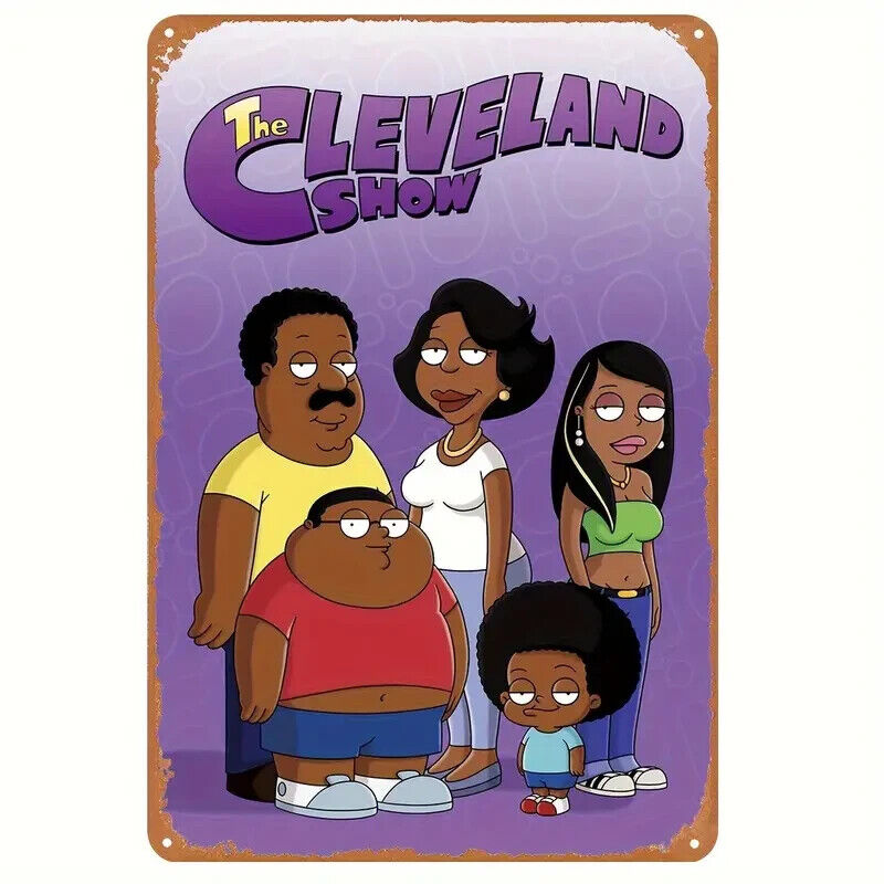The Cleveland Show Tin Metal sign Halloween Horror Art Deco Movie PURPLE