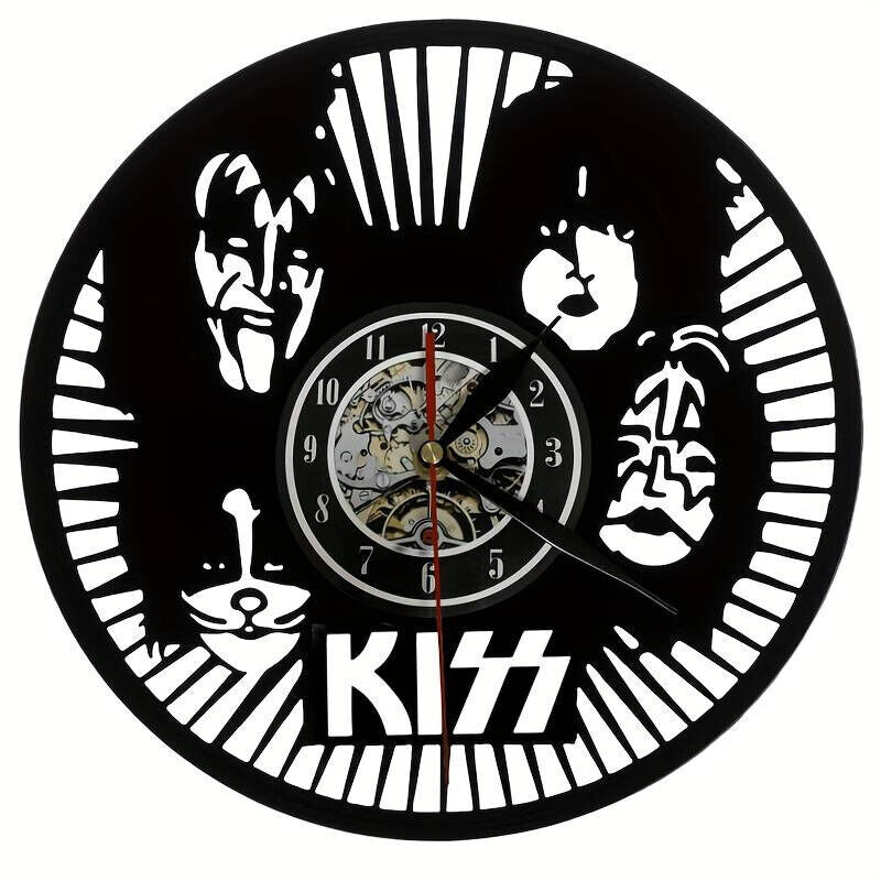 Kiss Vinyl Record Wall Art Clock Band british rock 12 Inch LP collectible Xmas