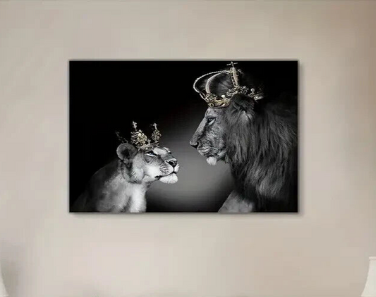 LARGE Golden Lion Canvas Print Unframed lioness Picture Wall Art KING MUFASA