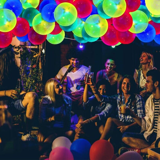 Glow Neon Fluorescent Balloons Garland UV Blacklight Birthday Party Decor UK kid