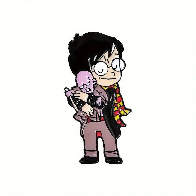 HARRY POTTER Metal Enamel Pin Badge Retro MOVIE WIZARD MAGIC SPELL HOGWARTS WB