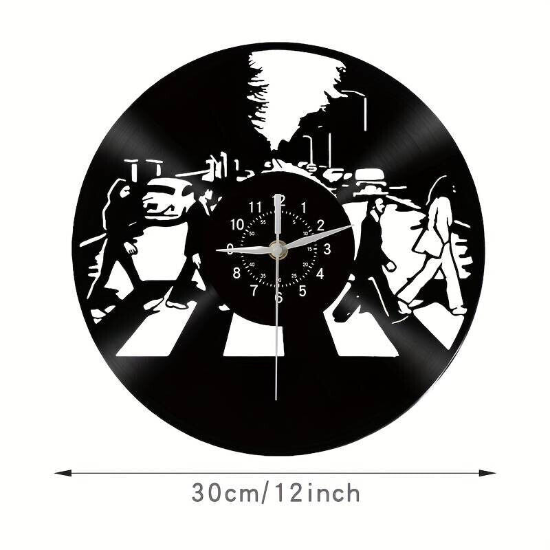 The Beatles ABBEY ROAD Vinyl Record Wall Art Clock Band british rock 12 Inch