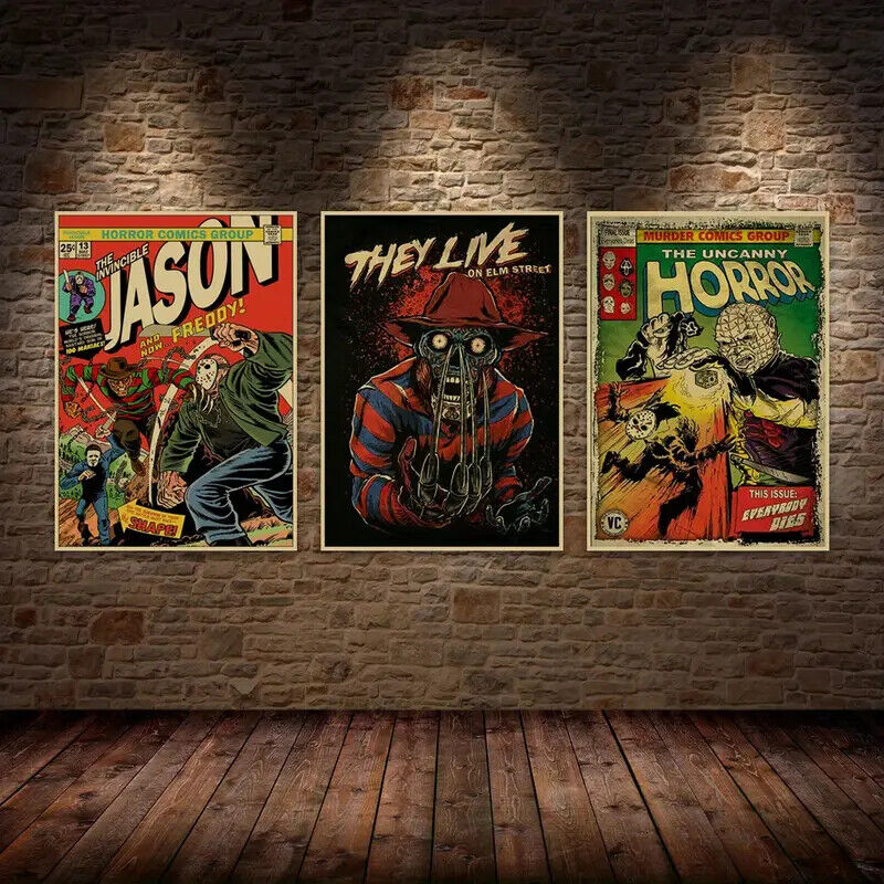 HORROR MOVIE Wall Art Movie Poster Print Picture NIGHTMARE ELM STREET JASON X