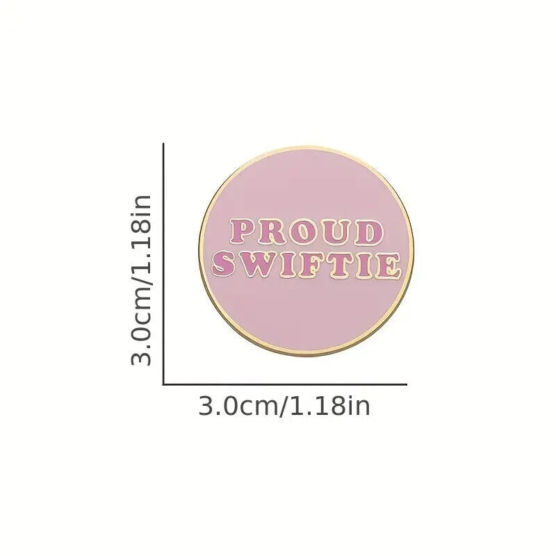 Taylor Swift Enamel Pin Badge Cute Gift Proud Swiftie Pink Music Eras Tour