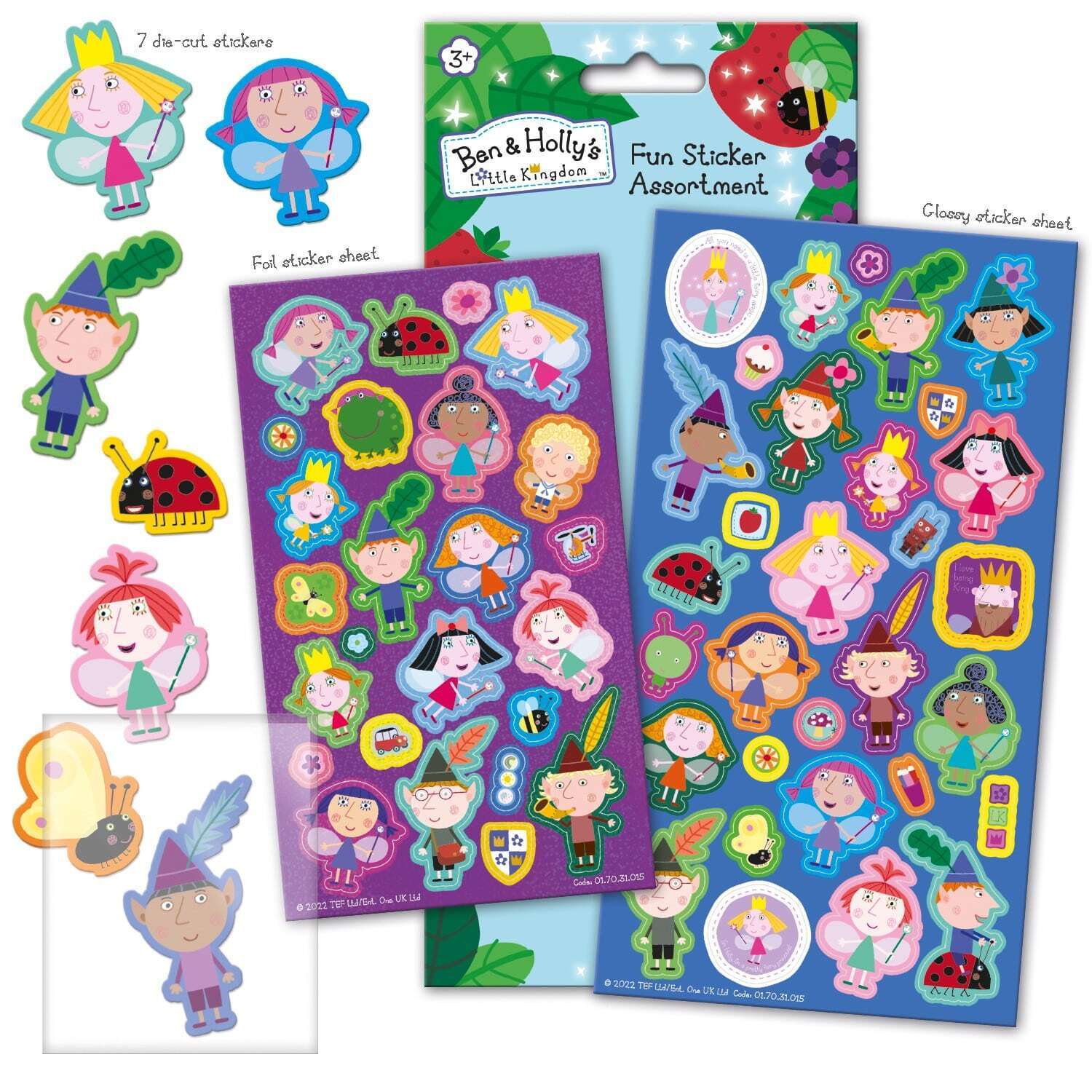 Ben & Holly's little kingdom REWARD Foiled Stickers ASSORTMENT sticker holly