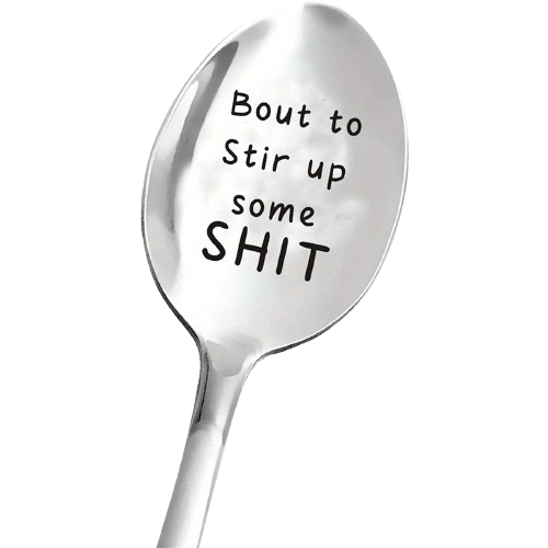 BREAKING BAD Spoon ICE CREAM COFFEE SUNDAE SILVER LETS COOK STIR UP SOME S**T