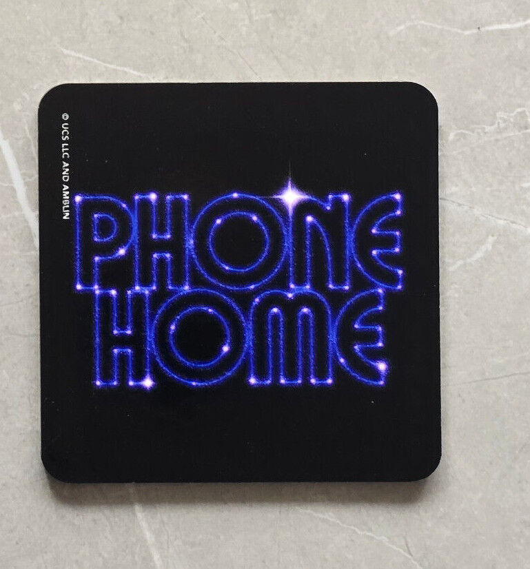 E.T EXTRATERRESTRIAL Coaster Retro TV Drinks Mat BLACK BLUE PHONE HOME MOVIE