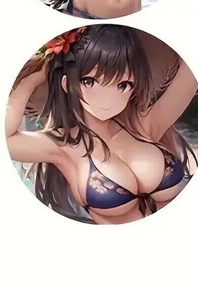 ANIME WOMEN Coaster Wood Anime Manga BIKINI SEXY CUTE SUNSET SCENE PALM GIRL