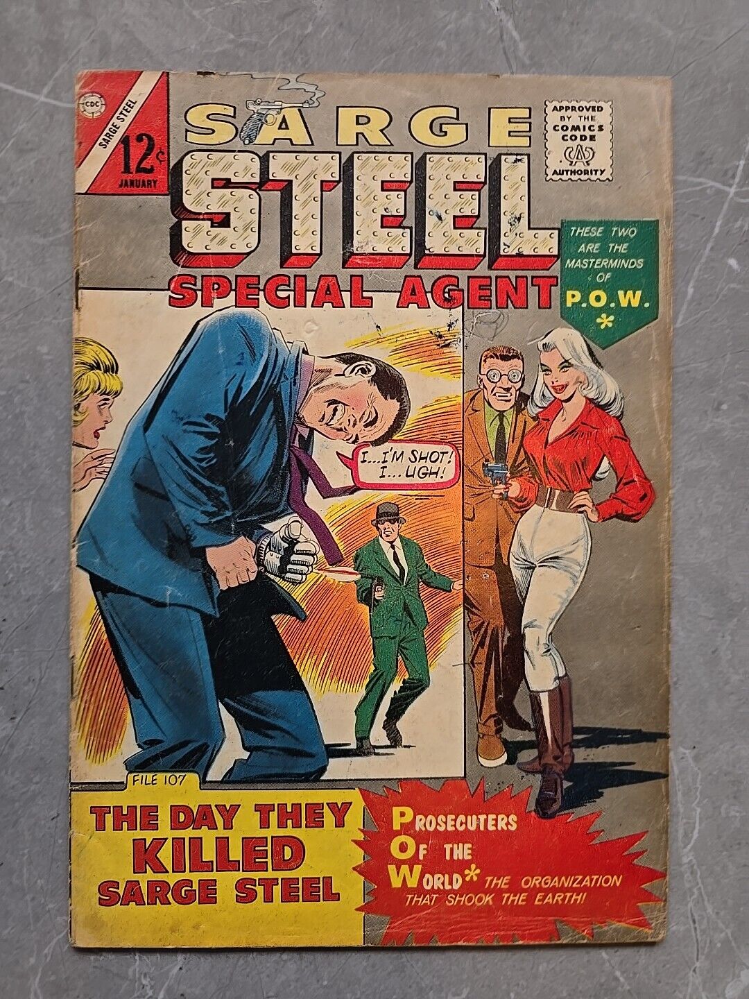 SARGE STEEL PRIVATE DETECTIVE #7 CHARLTON 1966  SEXY SPY DICK GIORDANO
