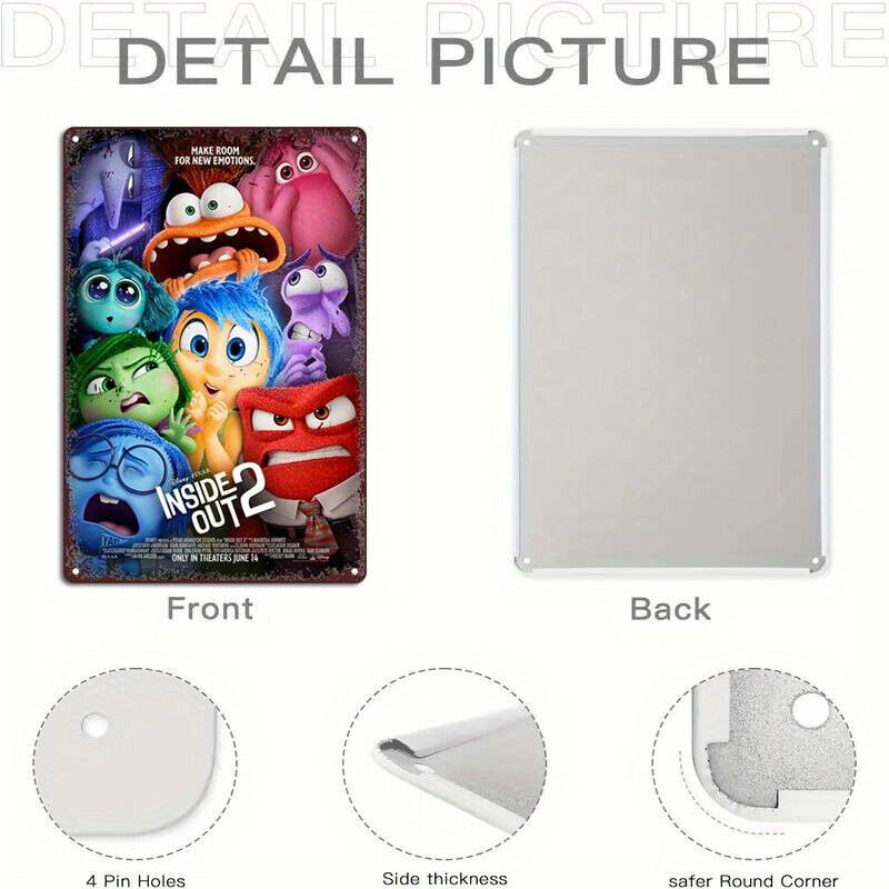 LICENSED Inside Out 2 METAL POSTER Animated Movie Poster 2024 ANXIETY TIN SIGN