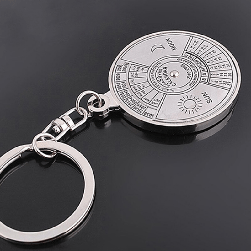 50 YEAR REVOLVING PERPETUAL CALENDAR 2007-2056 KEYRING CHARM GIFT IDEA UK SELLER