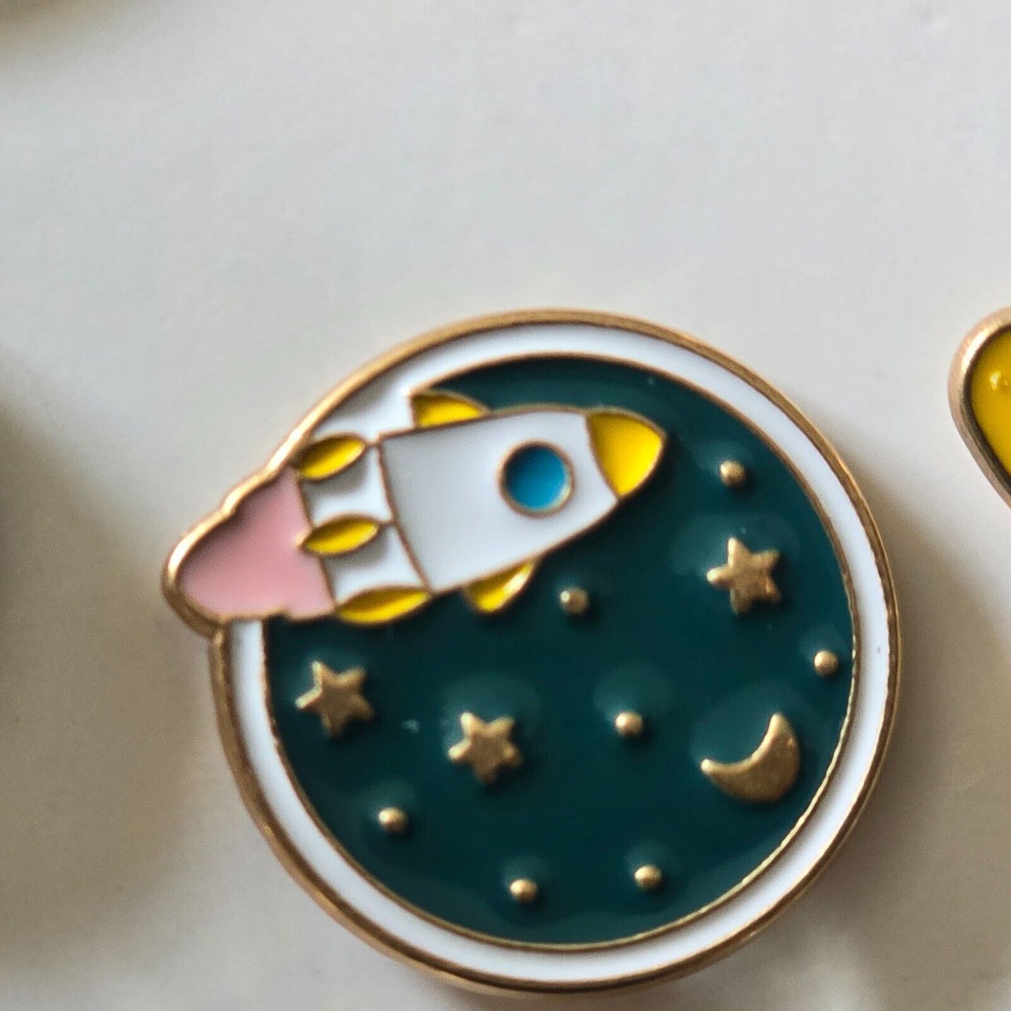 NASA Space Agency Enamel Pin Badge New planet kids stars moon rocket alien