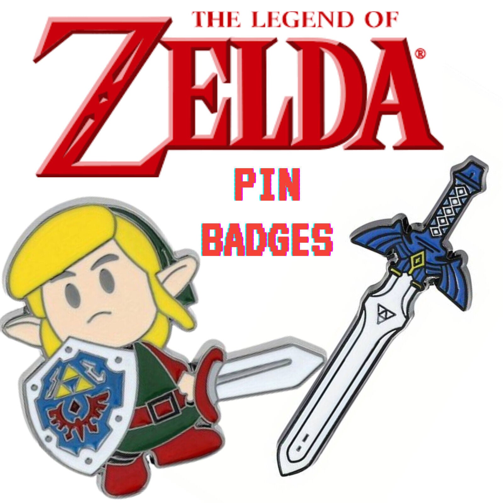 Legend of Zelda Pin badge Hylian Shield Sheikah Slate Link Majora's Mask CHOOSE