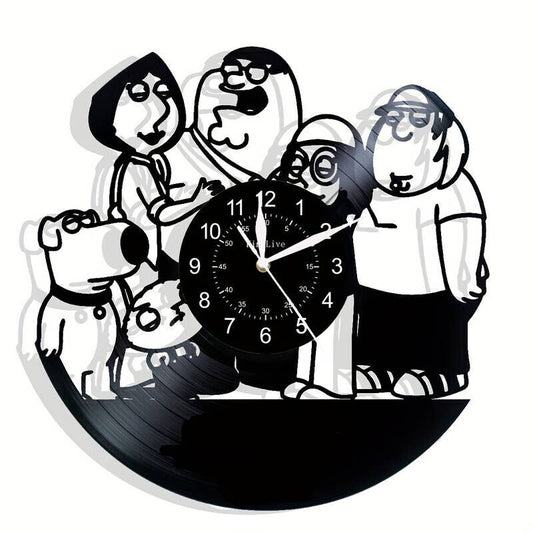 Family Guy Vinyl Wall Clock Records Decor Gift Birthday Holiday Home Decor