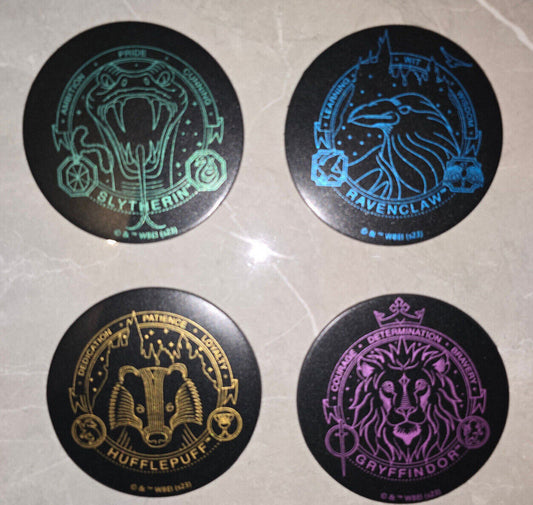 Harry Potter Hogwarts House Crest Drink Coaster Table CAR PARTY PRESANT SERIES 1