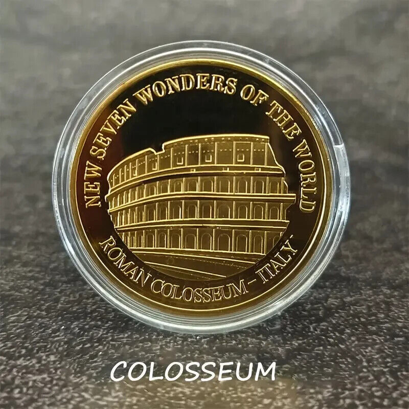 Seven Wonders Of The World Commemorative Coin Collectible Gift Him Her UK