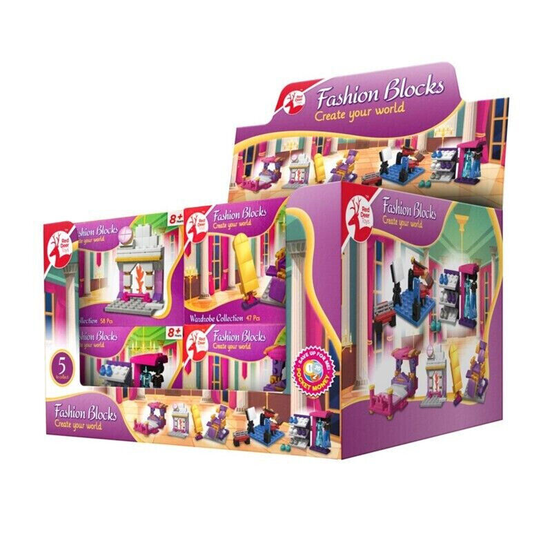 5 X Fashion Building Blocks Multicolour Construction Building Puzzle Toys DIY 3D