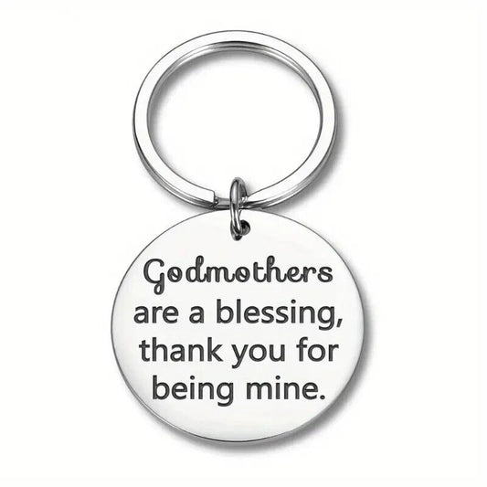GODMOTHER GIFT GODMOTHERS ARE A BLESSING THANK YOU BEING MINE PINK keyring