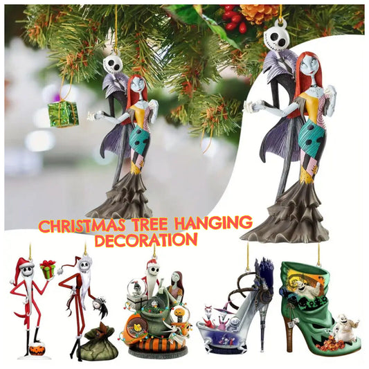 The Nightmare Before  Christmas Jack Sally Halloween Tree Pendant Decoration
