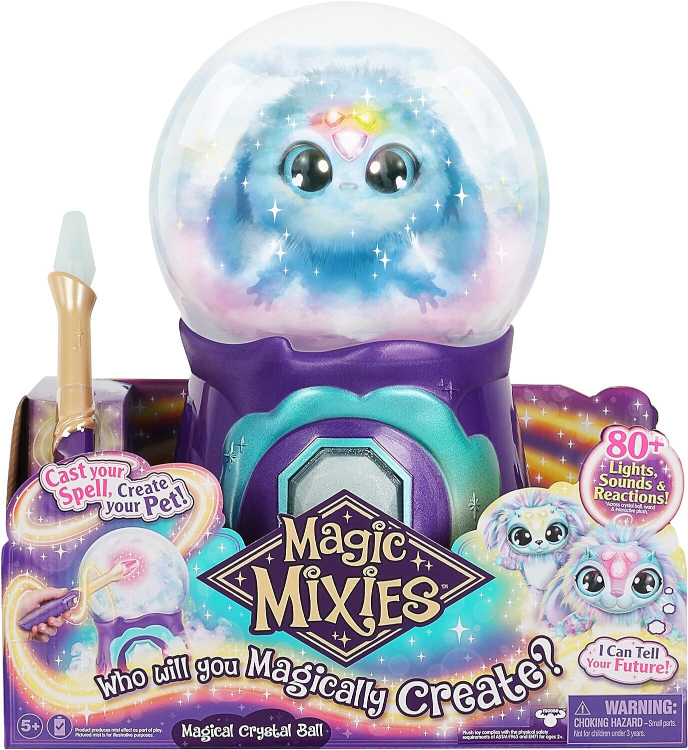 Magic Mixies Magical Crystal Ball with Interactive 8 inch Plush Toys Xmas Gifts