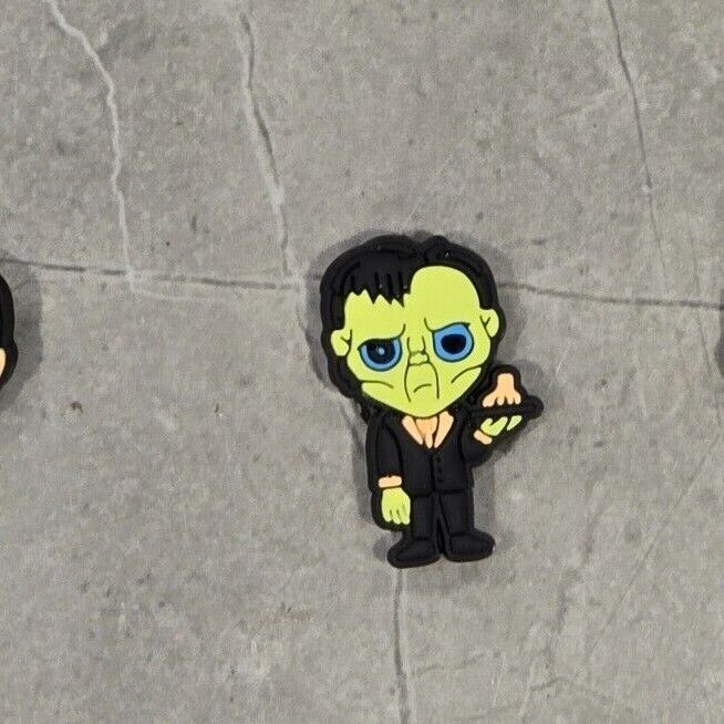 WEDNESDAY ADDAMS FAMILY Croc Charms Clog Shoe TV Movies Film Character Jibbit