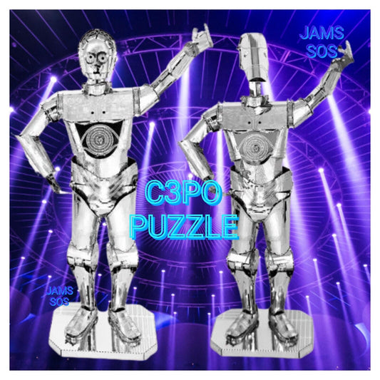 C3-PO 3D Metal Puzzle Model Kits DIY Laser Cut Puzzles Jigsaw C3PO STAR WARS