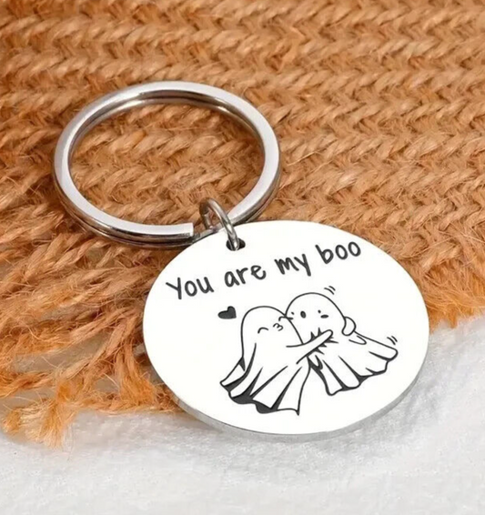 "You're My Boo" Etched Keyring Halloween Ghost HORROR LOVE HALLOWEEN CASPER