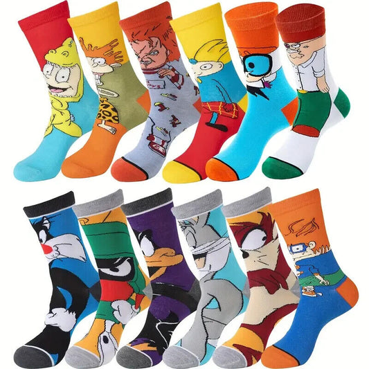 Disney Cartoon Nickelodeon Character Novelty Socks Rugrats Family Guy Arnold