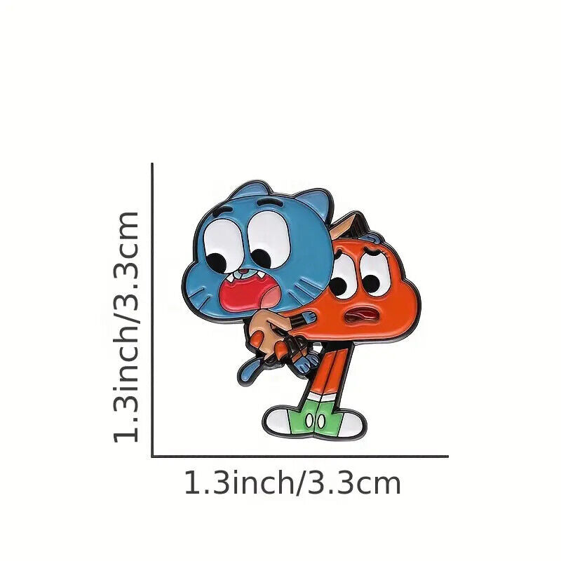 GUMBALL & DARWIN Metal Enamel Pin Badge Adult Teen TV MOVIE CARTOON SHOW
