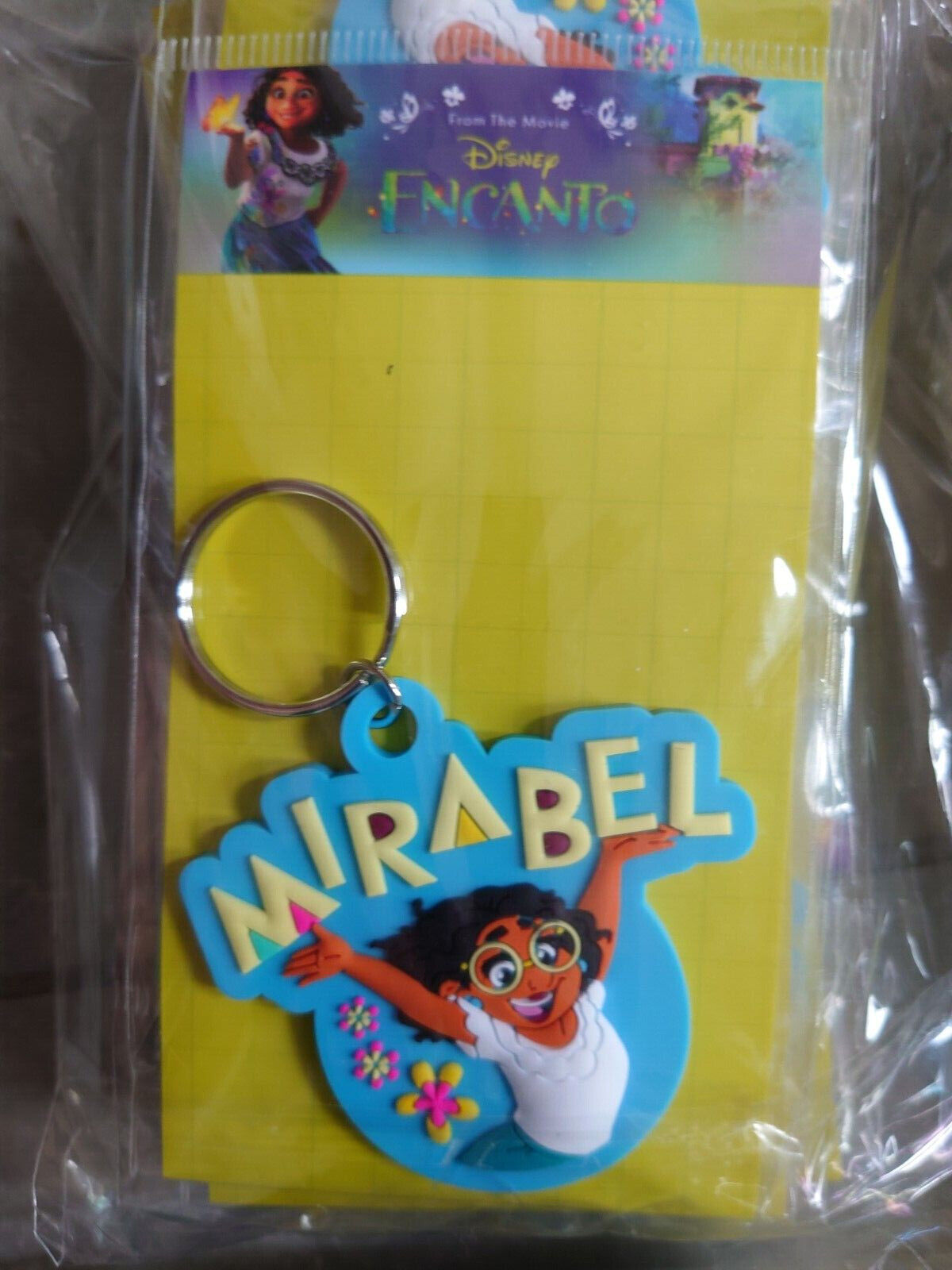 DISNEY'S ENCANTO CHARACTER TRAVEL DANGLE  KEY RING MIRABEL BRUNO FLEX KEYRING