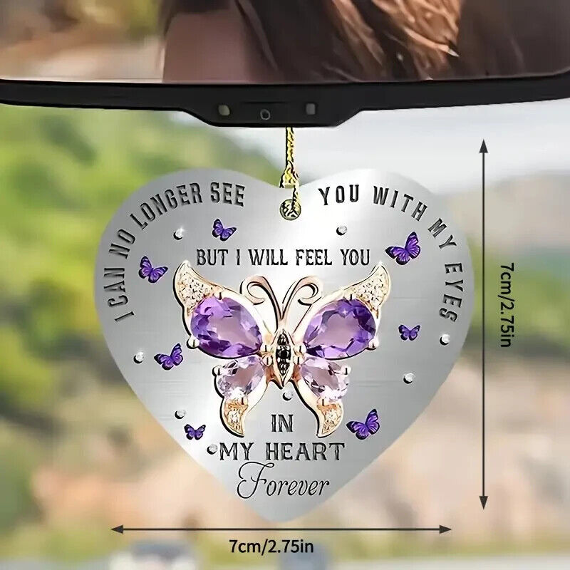 BUTTERFLY Acrylic Pendant HANGING Ornament CHRISTMAS GIFT IN MY HEART FOREVER