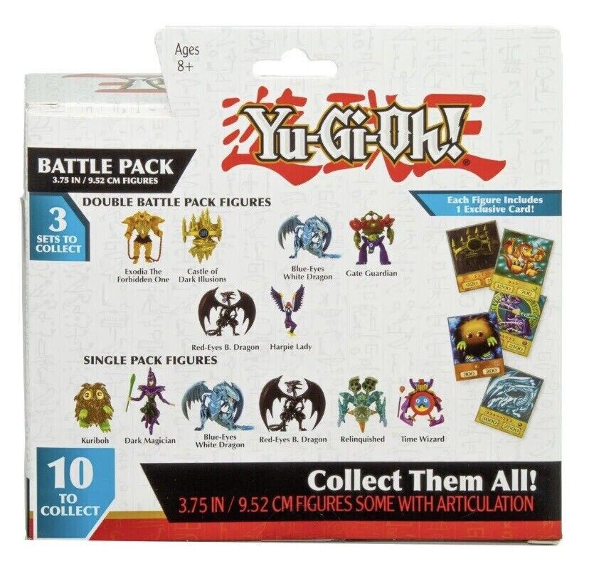 Yu Gi Oh Red Eyes Black Dragon and Harpie Lady Articulated Figure Pack Ages 8+