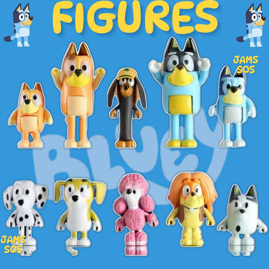 Bluey Dog Action Figure Kids Toy Bingo Bluey & Friends Collection Model FIGURES