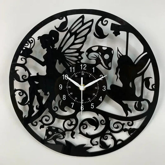 Tinker Bell Disney Vinyl Wall Clock FAIRYS Birthday Holiday Home TOADSTALLS