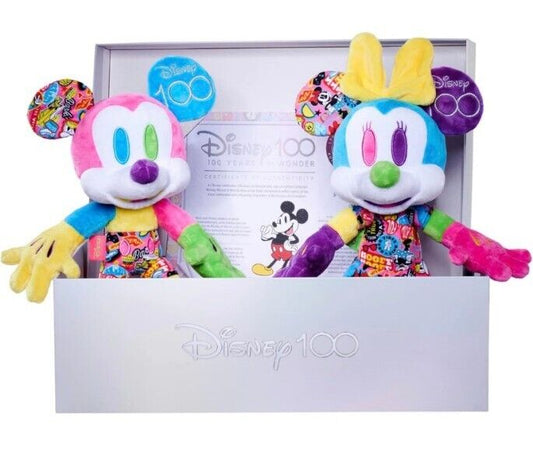 Disney 100 Years Anniversary Mickey & Minnie Mouse LIMITED EDITION Plush Set 