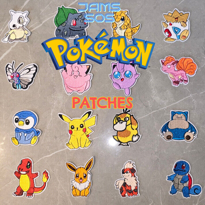 Japanese Pokemon Pikachu movie Pocket Monsters anime Patch Badge Iron On Sew On