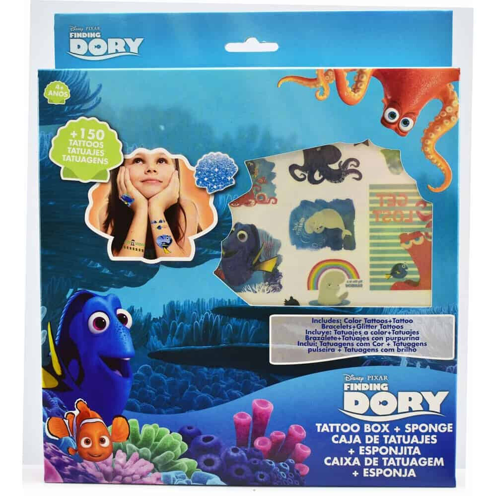 Disney FINDING DORY TATTOO & SPONGE Packs Novelty fun Kids STOCKING FILLER