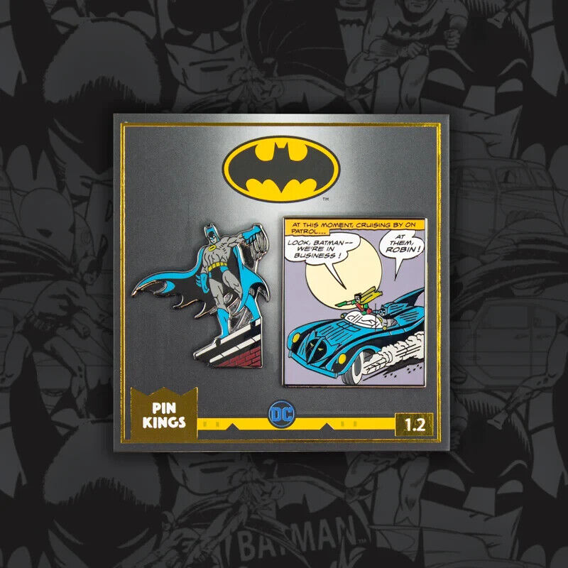 DC Comic Batman Enamel Pin Kings Badge Collectible Superheroes Film 1.2 batmobil