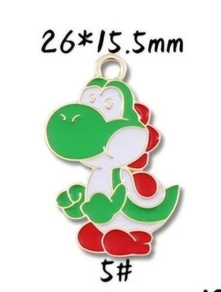 Nintendo Super Mario 2D Enamel Keyring Keychain Princess Toad Yoshi Toad Luigi