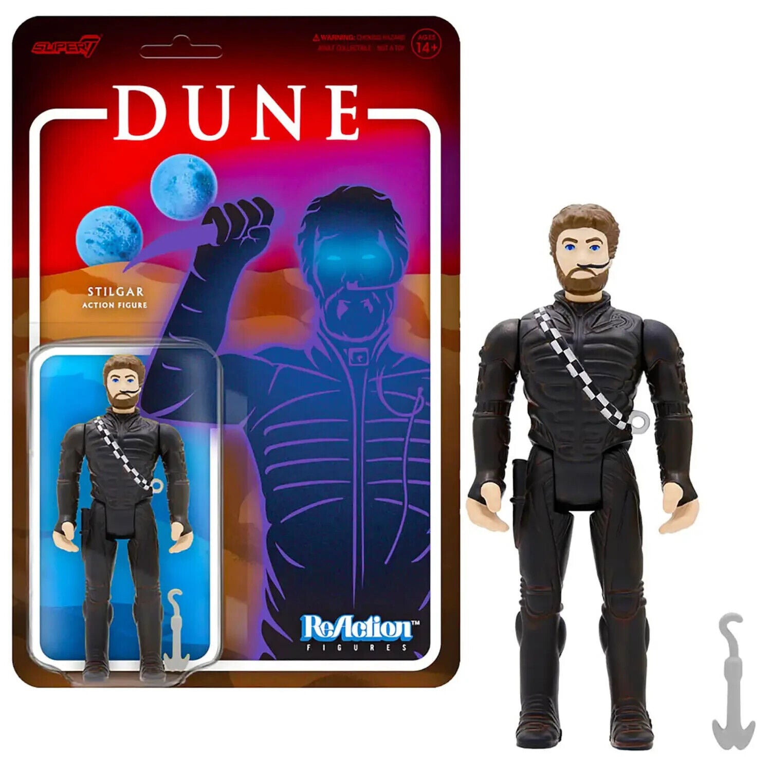 Dune Stilgar 3.75" ReAction Action Figure Unpunched Card Super7 New collectable