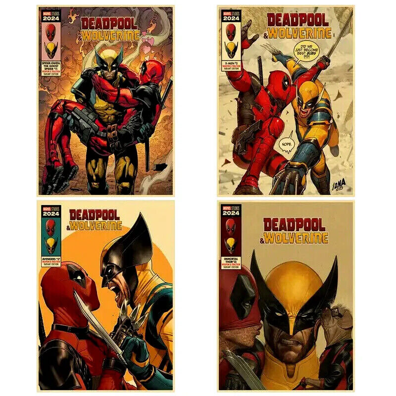 Deadpool & Wolverine Ryan Reynolds Super Hero Movie Poster VS OFFICIAL