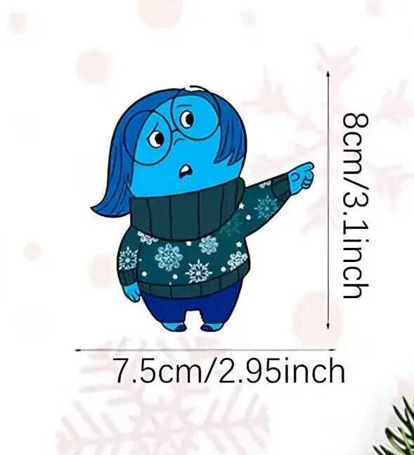 DISNEY PIXAR INSIDE OUT 2 Tree Pendant Decoration XMAS KIDS CARTOON SAD JOY