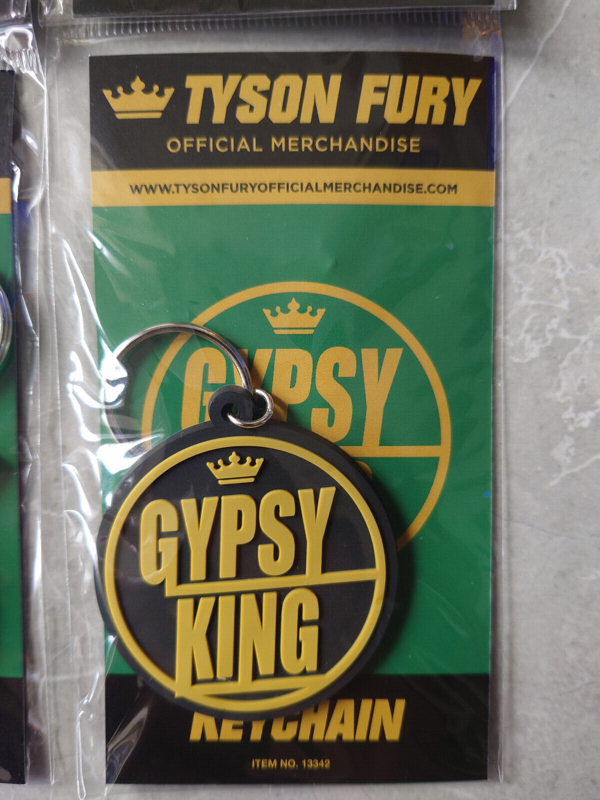 TYSON FURY Gypsy King Official Keyring Rubber Keychains Boxing DOSSER NETFLIX