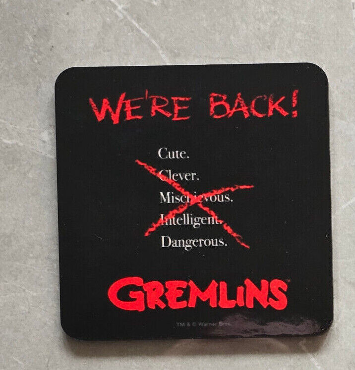 STRIPE Gremlins Monster Table Coaster Vintage EVIL Beer MOVIE Tea Cup Mat BAD