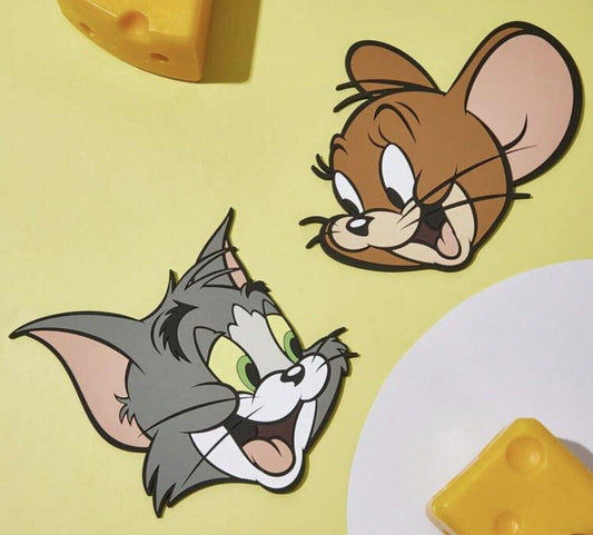 Tom & Jerry Silicone Heat Resistant Coaster Retro Cartoon Cat & Mouse spike tyk