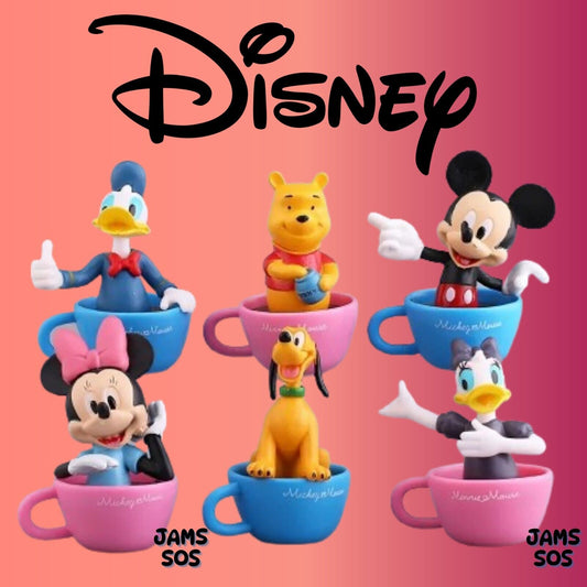 Mickey Mouse Minnie Donald Pooh Cup Club Action Figure Kids Toy Gift Cake Unisex
