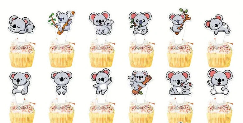 Koala Party Decorations Balloons Birthday Kids Banner Cake Toppers CELEBRATION
