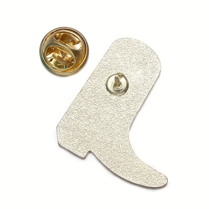 Dolly Parton WHAT WOULD DOLLY DO? Cowboy BOOTS Enamel Pin Badge RED